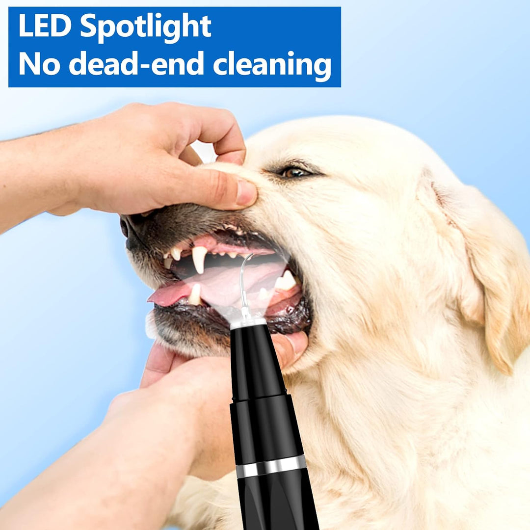 Compacte, gebruiksvriendelijke ultrasone tandenreiniger, ideaal voor de mondverzorging van uw hond of kat.