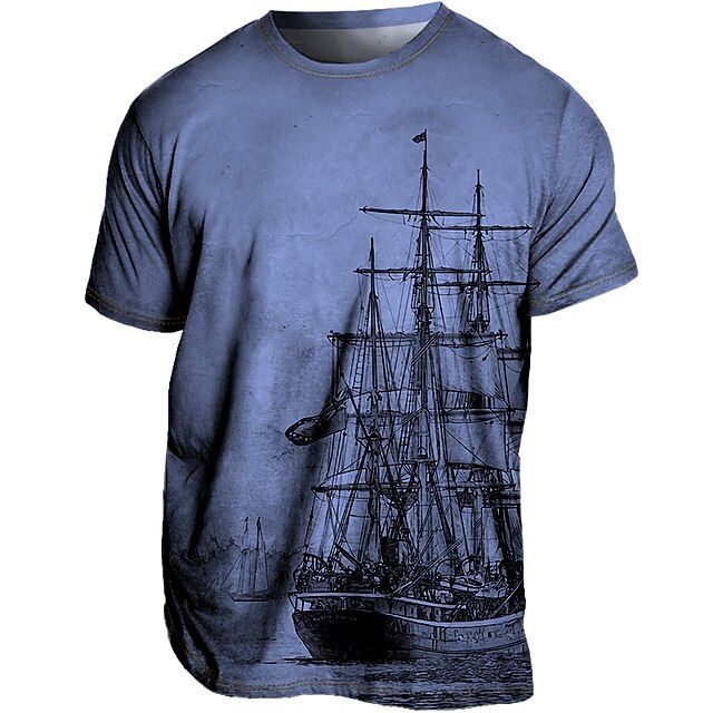 Stijlvol zomer T-shirt voor heren met ronde hals, ideaal voor casual comfort en moderne herenkleding.