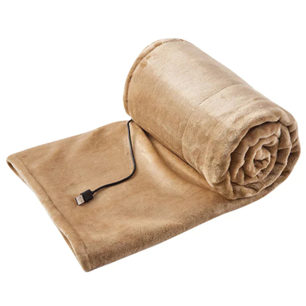 Zachte elektrische deken met USB-aansluiting. Perfect warmtekussen voor extra comfort en warmte tijdens koude winterdagen.