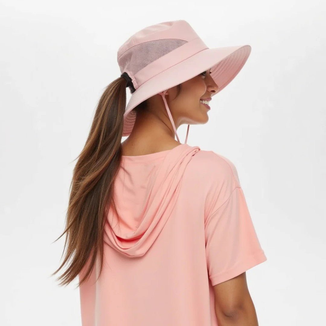 Praktische zomerhoed dames: Breedrand zonnehoed met UV-bescherming, comfortabel en verstelbaar voor elke dag.