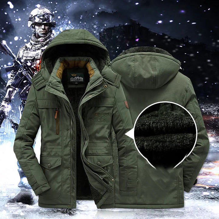 Heren parka Leventis, warme winterjas met fleece-voering voor optimale bescherming en stijlvolle herenkleding.