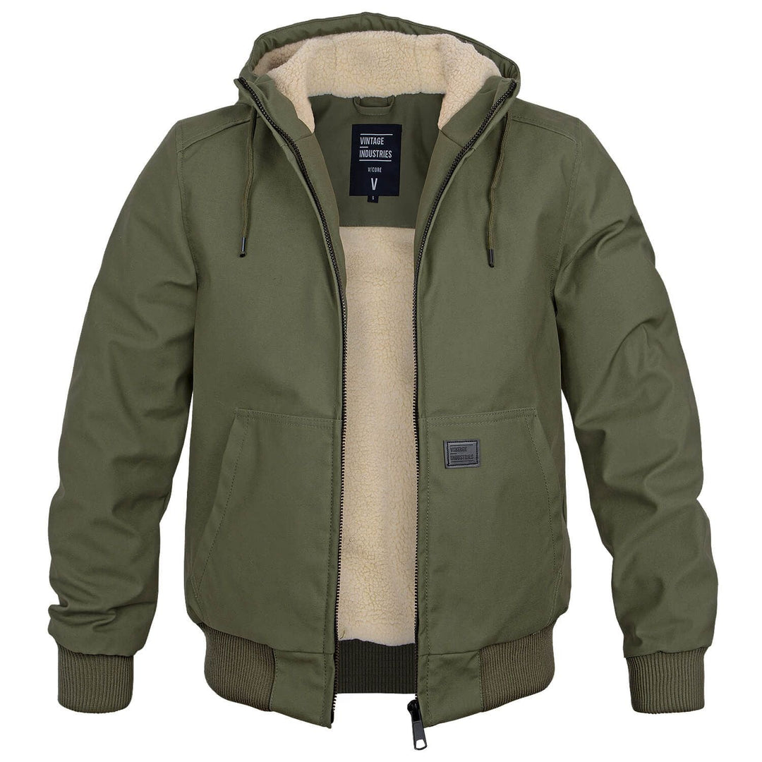 Casual zwarte heren bomberjack Finn, ideaal voor winterse dagen. Comfortabele en warme herenkleding.