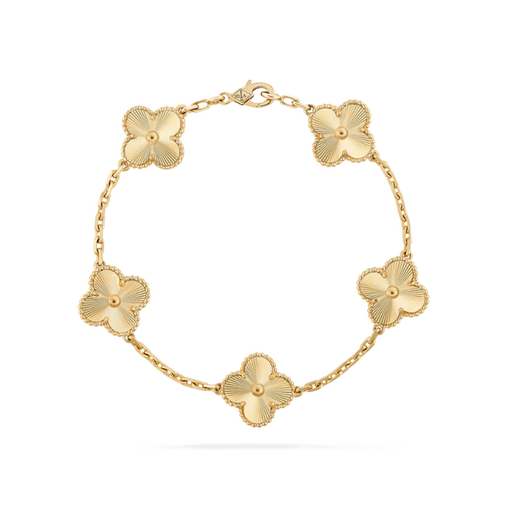 Glanzende goudkleurige Lana armband voor dames, een stijlvolle en verstelbare accessoire.