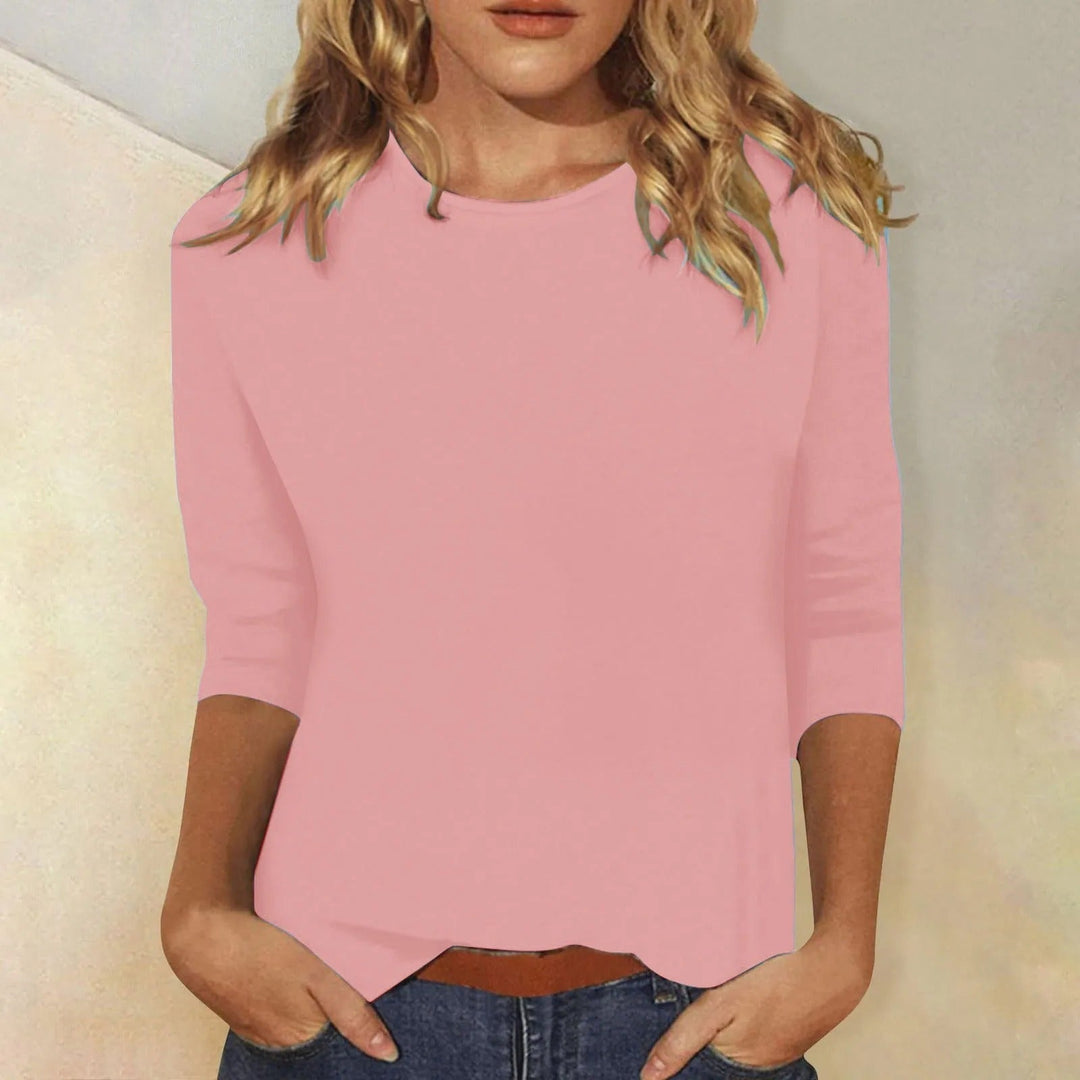 Dames shirt met lange mouwen: comfortabel, stijlvol en veelzijdig met ronde hals.