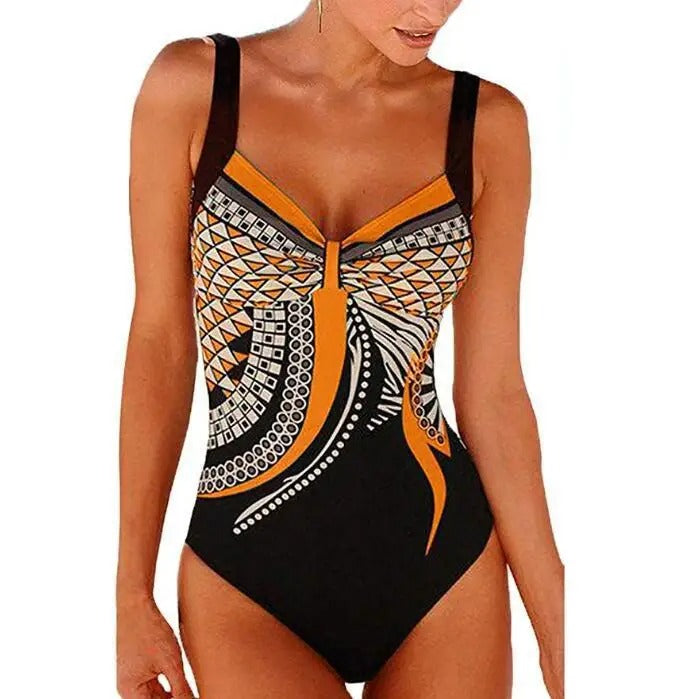 Zinnia dames badpak met unieke print. Voel je zelfverzekerd deze zomer in deze modieuze zwemkleding.