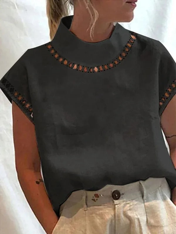 Elegante dames zomer top, veelzijdige blouse, perfect voor chique én casual gelegenheden in de zomer.
