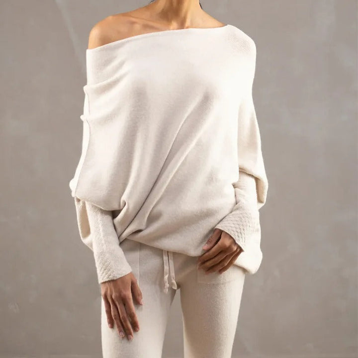 Comfortabele mode: off shoulder dames trui met een elegante touch.