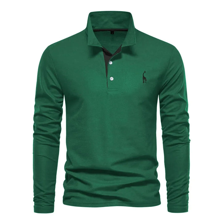 Comfortabele herenpolo met lange mouwen, perfect als stijlvolle top voor diverse gelegenheden.