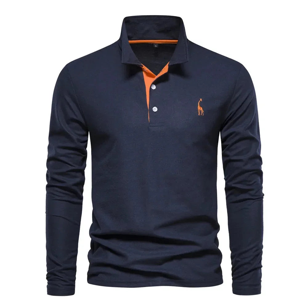 Herenpoloshirt met lange mouwen, de ultieme combinatie van comfort, stijl en veelzijdigheid voor heren.