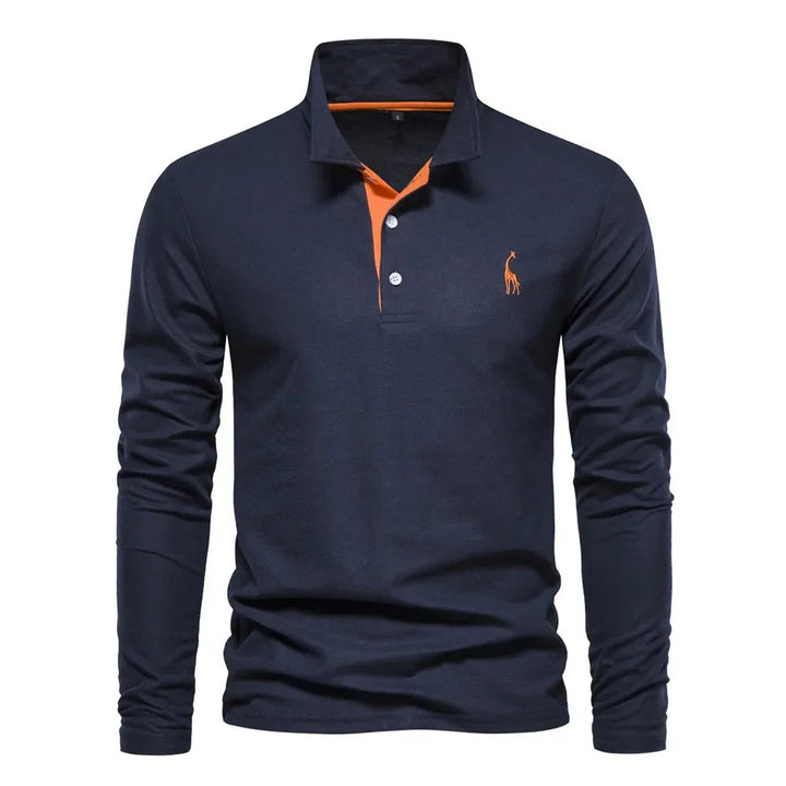 Herenpoloshirt met lange mouwen, de ultieme combinatie van comfort, stijl en veelzijdigheid voor heren.