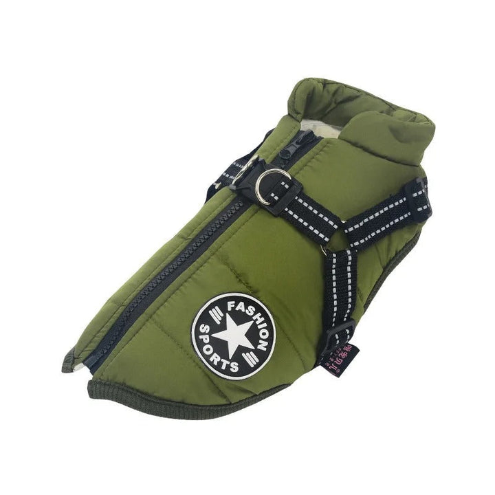 Comfortabele waterdichte hondenjas RainRover, stijlvolle buitenjas voor huisdieren, met warmte en pasvorm.