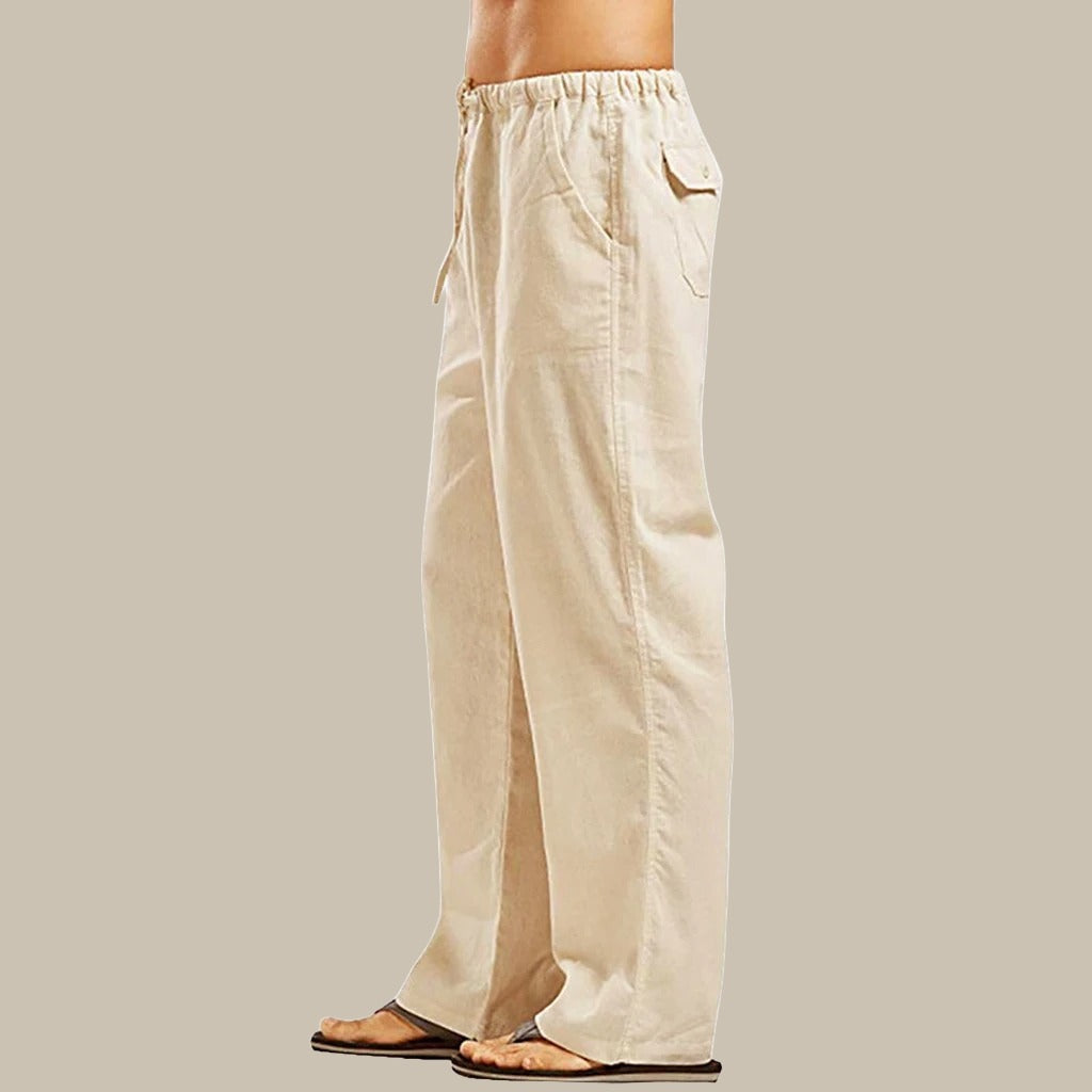 Stijlvolle linnen herenbroek 'Milan', ademend en veelzijdig voor casual zomeroutfits.