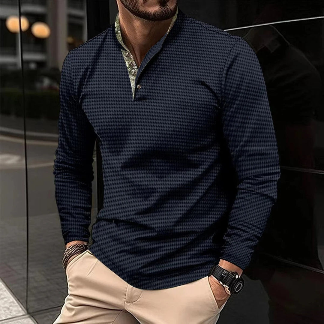 Heren Polo Noah in effen kleur: Basic, maar modieus poloshirt van ademend materiaal. Comfortabele herenkleding.