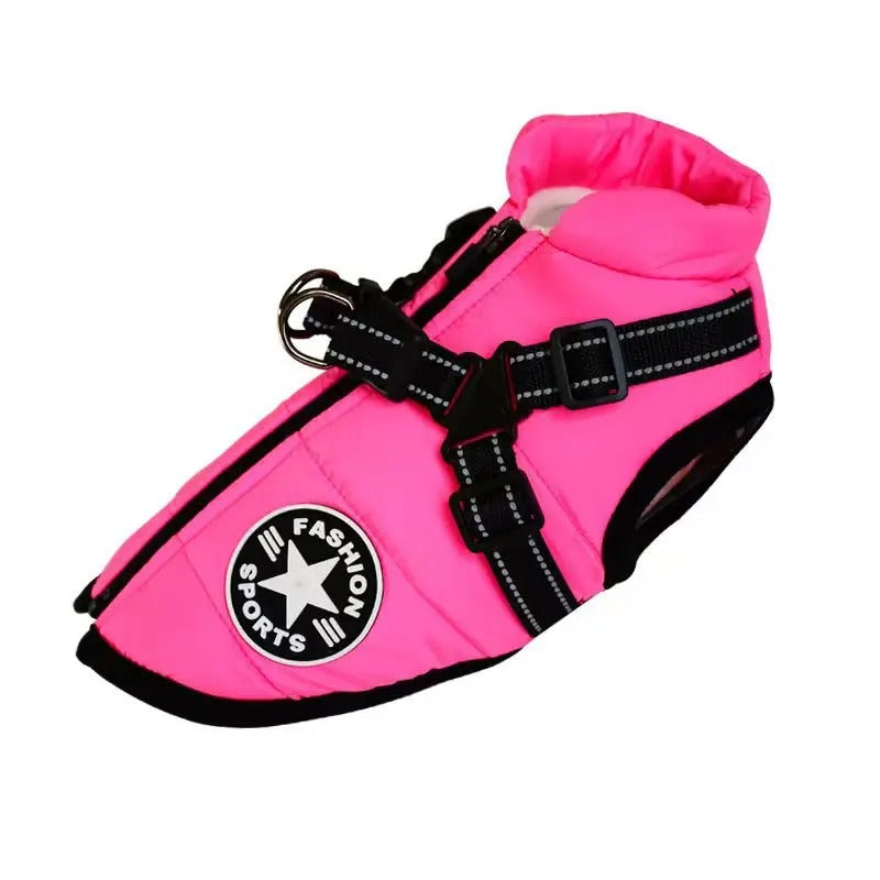 Duurzame waterdichte hondenjas RainRover, perfecte regenjas voor honden in de winter, houdt warm.