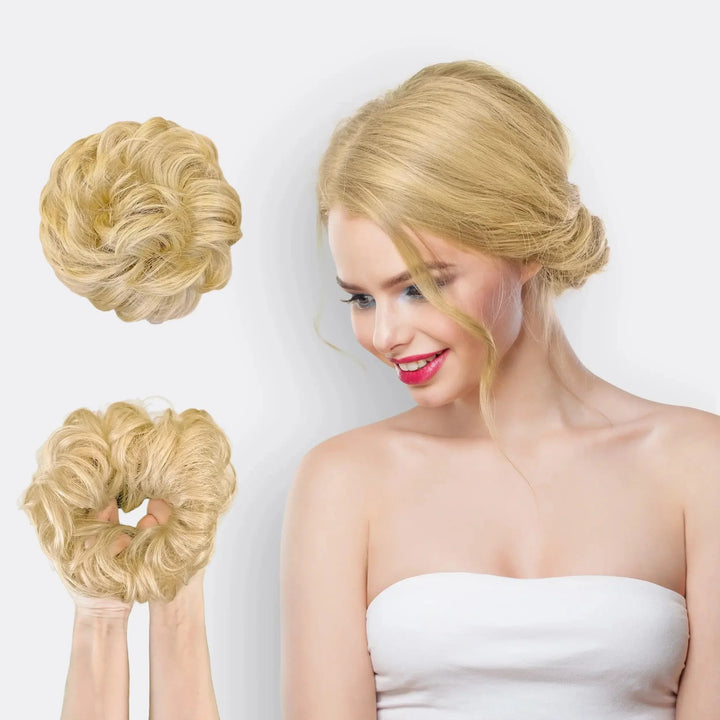 Synthetische haarextensie voor een volumineuze knot. Perfect voor een volle look.