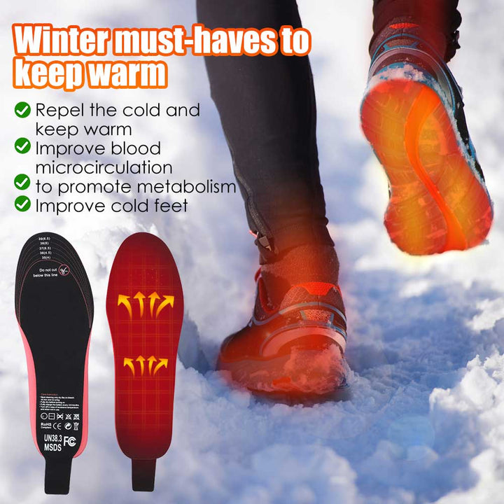 Warme unisex inlegzolen voor wandelen, skiën en outdoor. Voorkom koude voeten met Aurora warmtezolen.