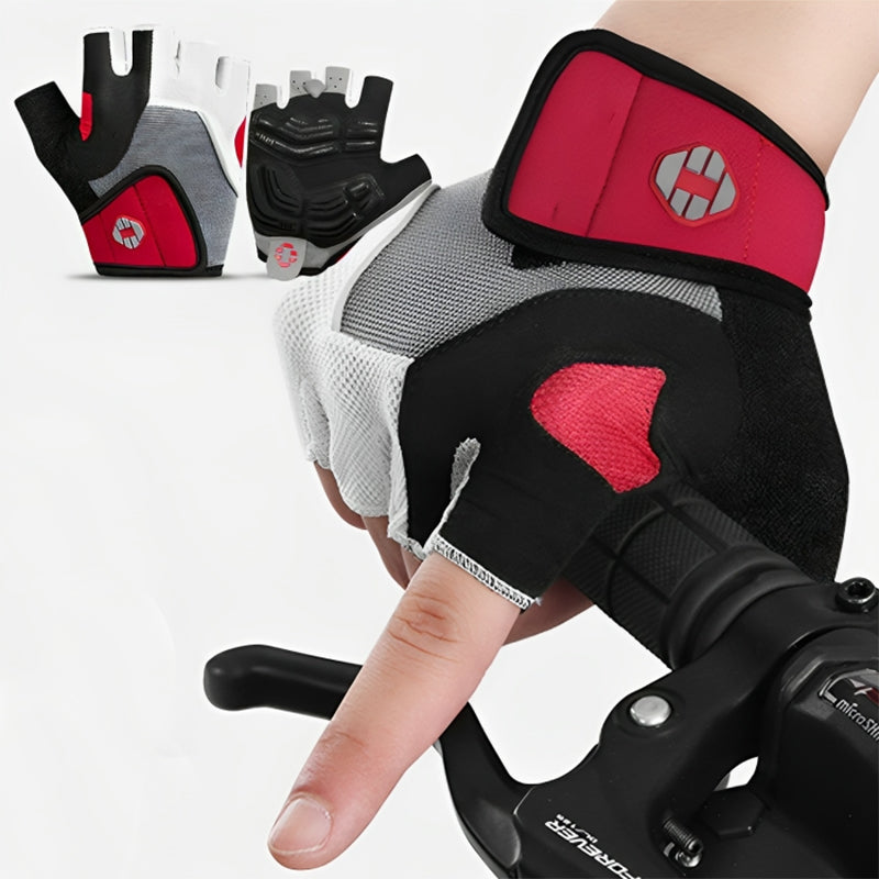 Unisex BikeGuard™ fietshandschoenen met gelvulling; ademend en schokabsorberend voor fietscomfort.