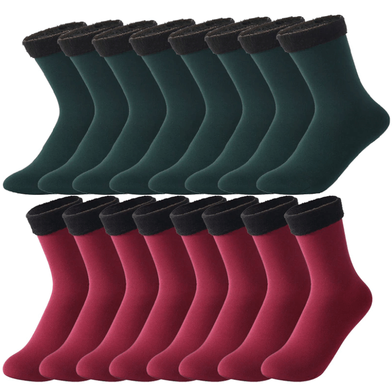 Thermosokken dames van zacht fluweel. Perfect warm voor winter, comfortabel en duurzaam.