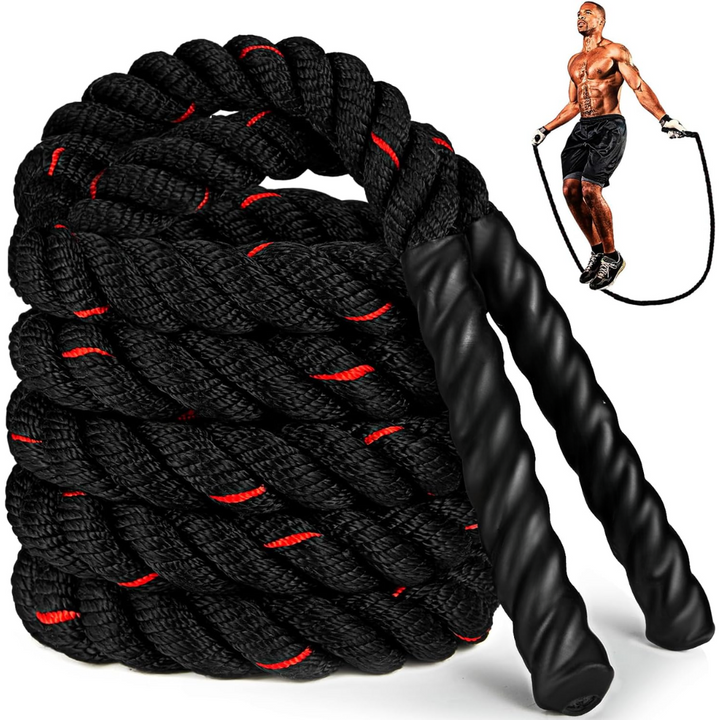 Professioneel instelbaar springtouw, een must-have voor serieuze sport en krachttraining.