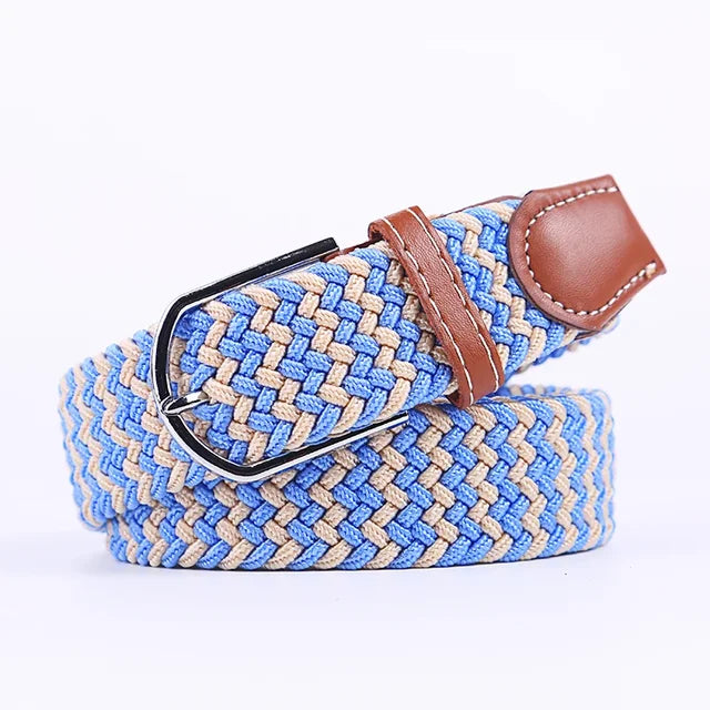 Grijze imitatieleer stretchriem, modieus accessoire dat comfort en stijl combineert.