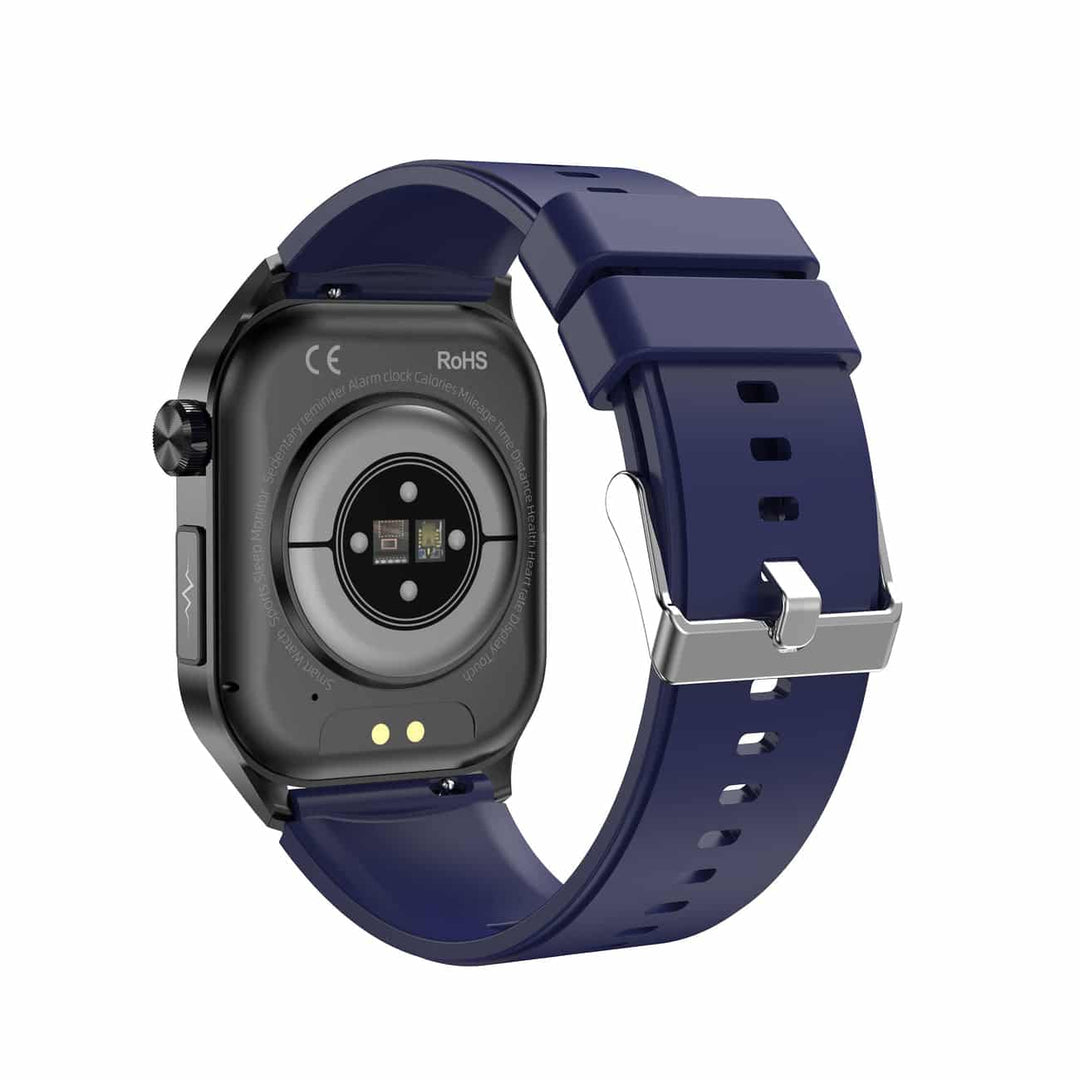 Gezondheidssmartwatch voor hartslag, bloeddruk en bloedsuiker. Unisex fitness horloge met EKG. Draagbaar.