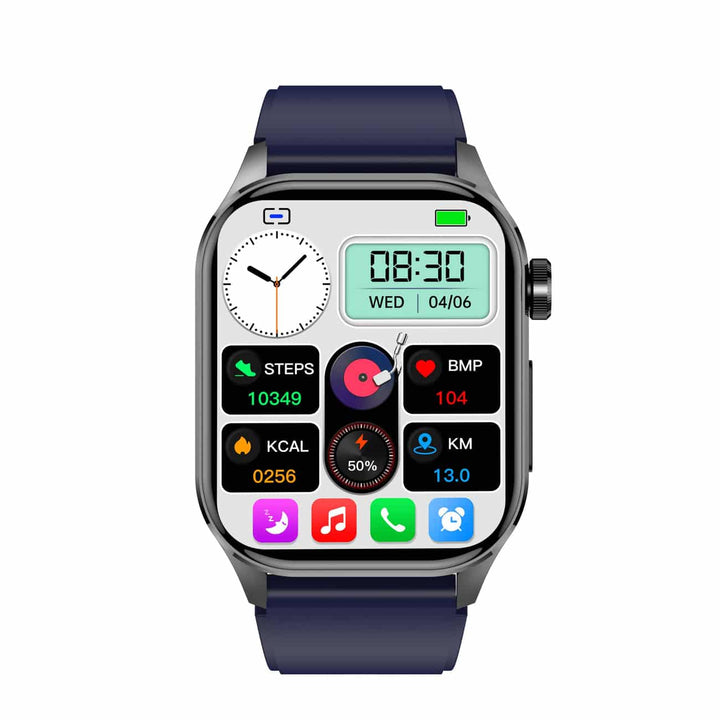 Unisex wearable smartwatch om de pols gedragen, met actieve EKG en bloeddruk monitoring.