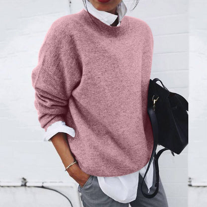 "Warme damestrui, stijlvolle wollen sweater voor koelere dagen, zachte textuur, relaxte pasvorm, veelzijdig design."