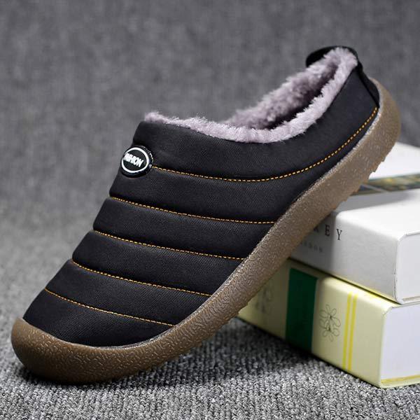 Duurzame heren pantoffels, antislip zool, ideaal als comfortabele casual schoenen voor thuis.