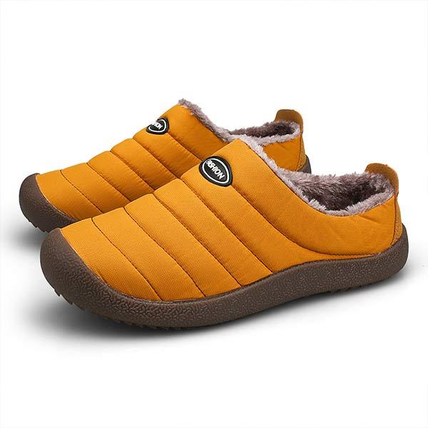 Premium heren sloffen, donkerblauw, extra warm en comfortabel, perfect voor winterse dagen.