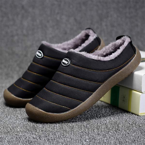 Heren binnen schoenen, grijs, met pluche voering, bieden superieur comfort en warmte.