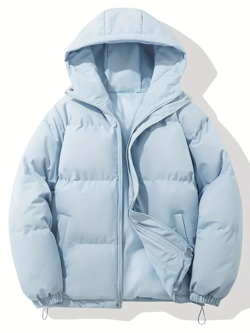 "Warme winterjas voor heren met capuchon, klassiek design en duurzame materialen voor ultieme stijl en comfort."