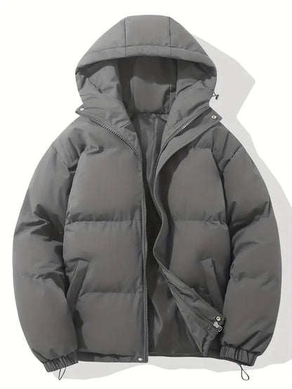 "Warme winterjas voor heren met capuchon, klassiek design en duurzame materialen voor ultieme stijl en comfort."