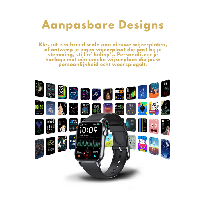 Stijlvolle digitale horloge met welzijnsfuncties, naadloos geïntegreerd in het dagelijks leven.