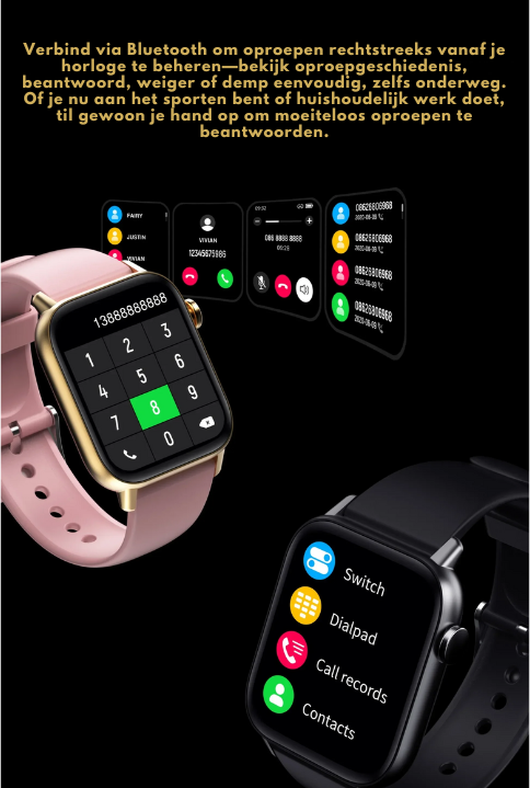 Verpakking van de Gezondheid & Stijlvol Leven smartwatch, belooft innovatieve technologie.
