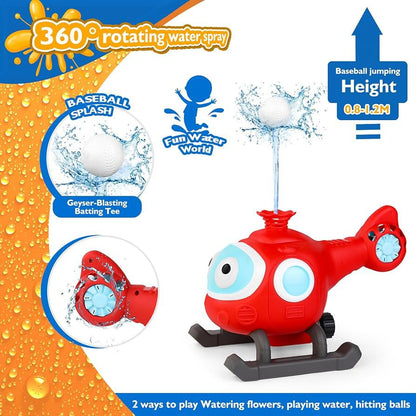 "WaterCopter speelgoed, kleurrijk ontwerp, spuit verkoelend water, ideaal voor kinderen, zomerpret in de tuin."