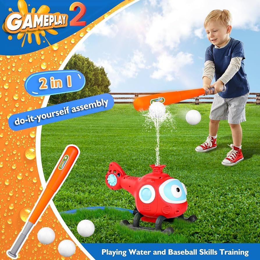 "WaterCopter speelgoed, kleurrijk ontwerp, spuit verkoelend water, ideaal voor kinderen, zomerpret in de tuin."