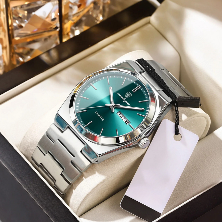 Veelzijdig roestvrij stalen herenhorloge waterdicht, ideaal voor dagelijks luxe draagcomfort.