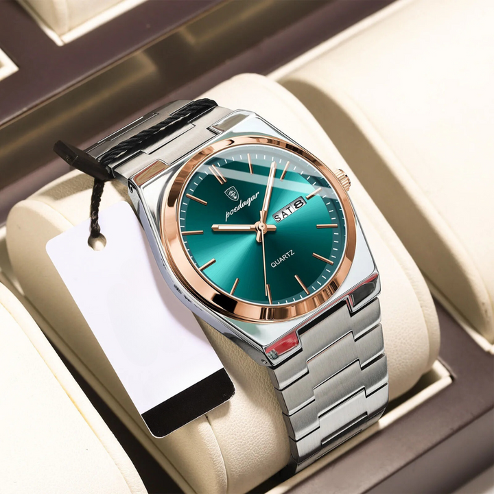 Waterdicht herenhorloge van roestvrij staal, perfect voor elke avontuurlijke man.