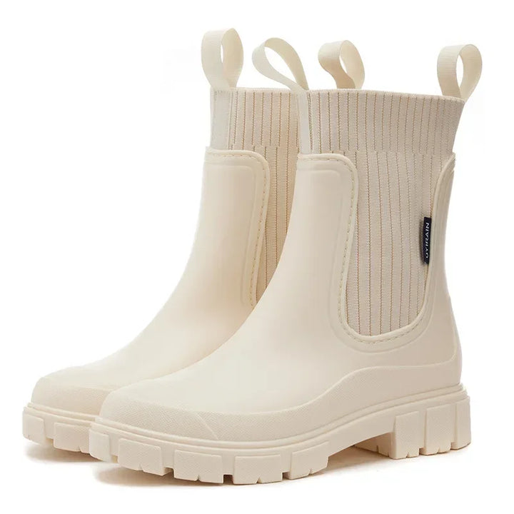 Casual waterdichte dames Chelsea boots; antislip en comfortabel voor dagelijks gebruik en regenachtig weer.