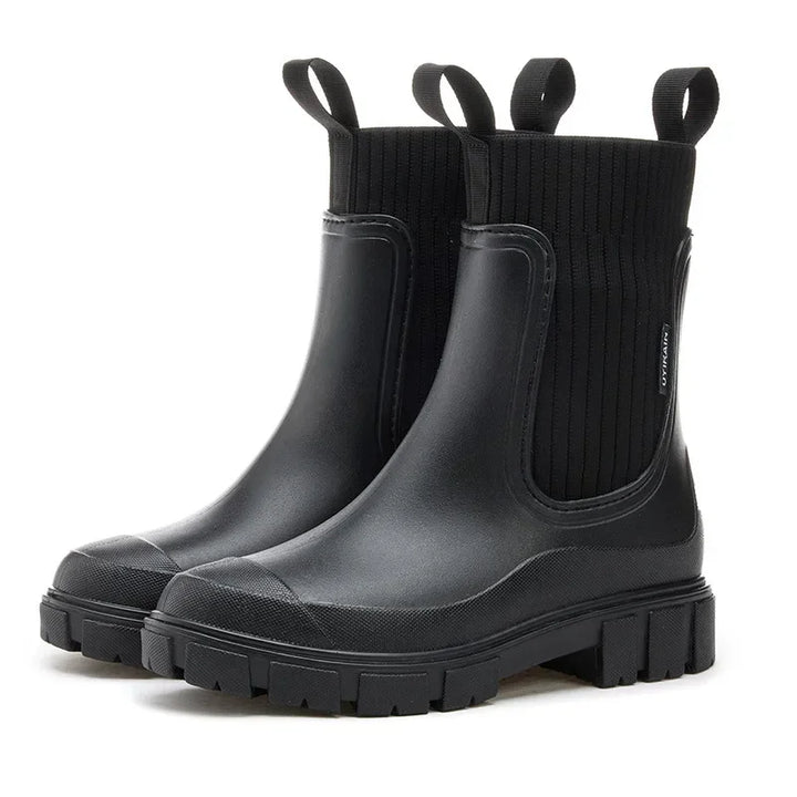 Veilige antislip dames Chelsea boots, waterdicht en comfortabel, perfect voor gladde ondergronden in de winter.