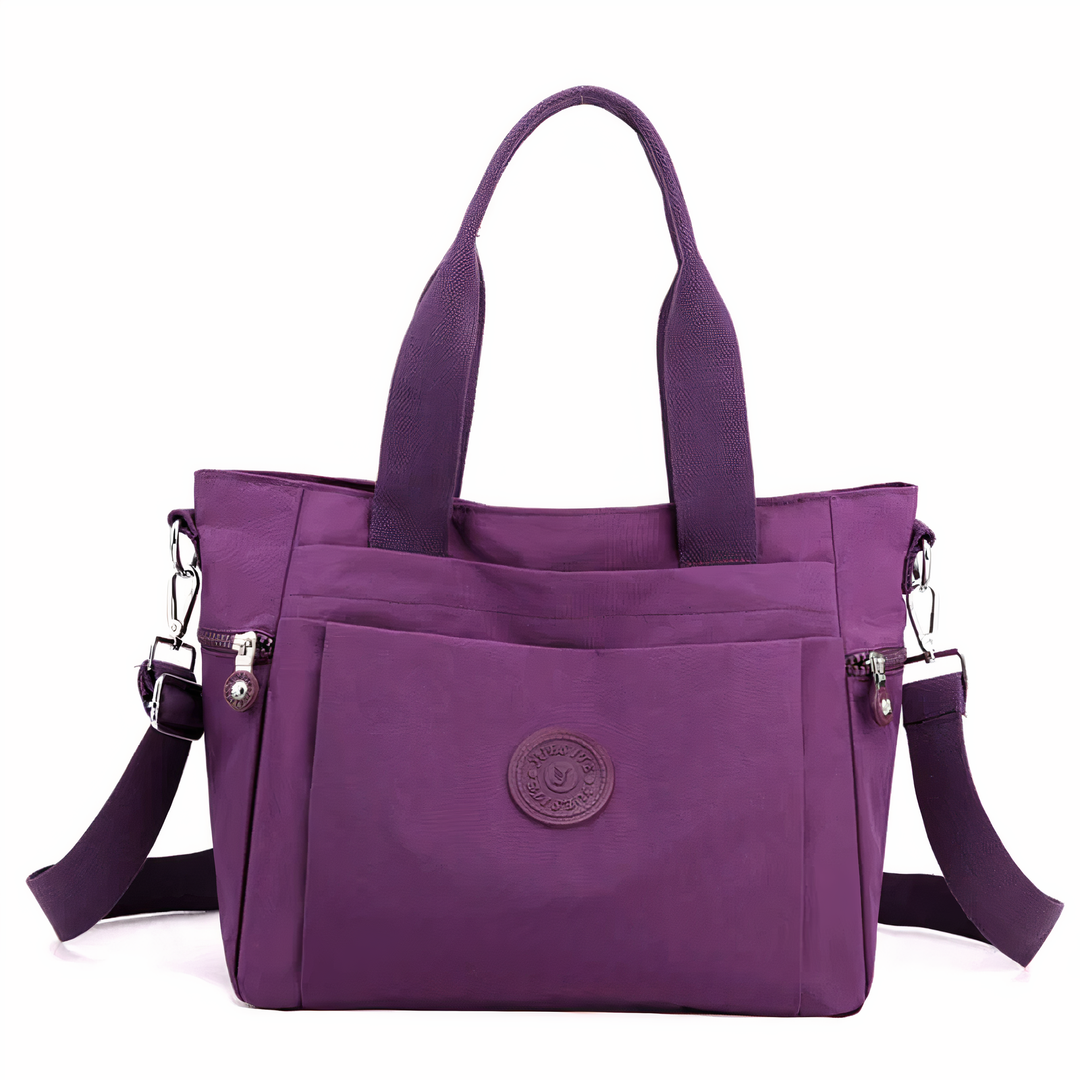 Elegante dames tas van nylon, veelzijdig en functioneel. Grote capaciteit en waterdicht, geschikt voor werk of reizen.