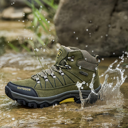 "Waterdichte heren hiking schoenen, robuust ontwerp, antislipzool voor grip, geschikt voor avontuur in alle weersomstandighed