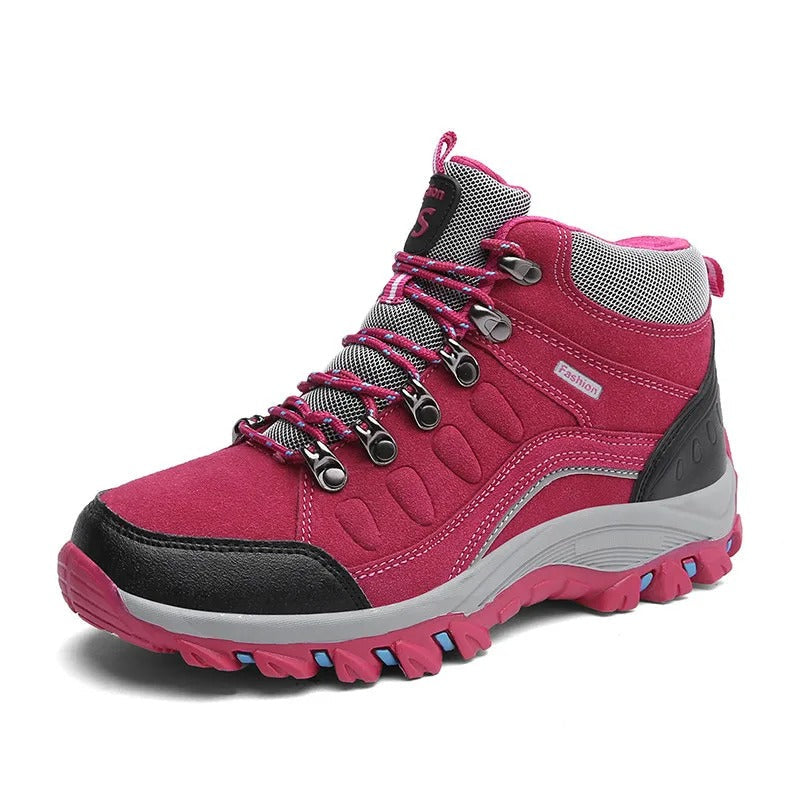 Waterdichte hiking schoenen voor dames met stevig ontwerp en stijlvolle uitstraling. Perfect voor outdoor avonturen.