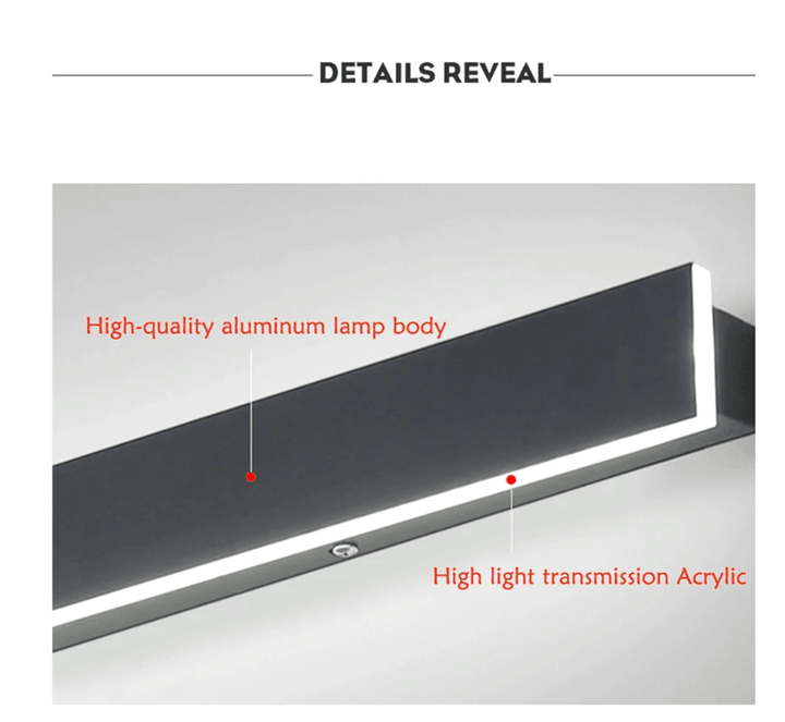 Weerbestendige, energiezuinige verticale LED wandlamp met strak design, ideaal als moderne gevel- of tuinverlichting in aluminium.
