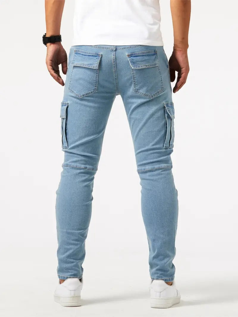 Veelzijdige herenbroek, cargo model met stretch voor optimale bewegingsvrijheid en dagelijks comfort.
