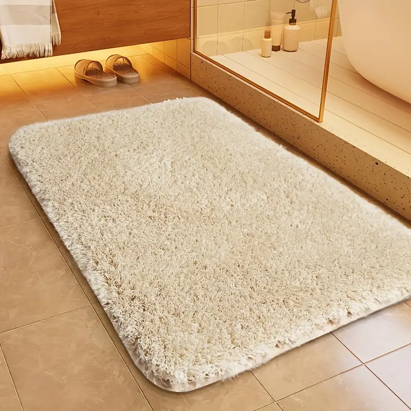 Antislip AquaComfort badmat met elegant modern design, rechthoekig en zacht voor uw badkamerveiligheid.