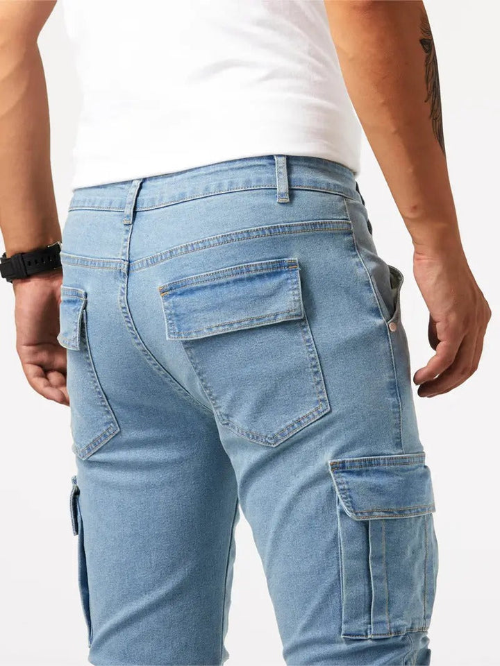 Praktische heren vrijetijdsbroek, cargo model met stretch voor comfort tijdens actieve dagen.