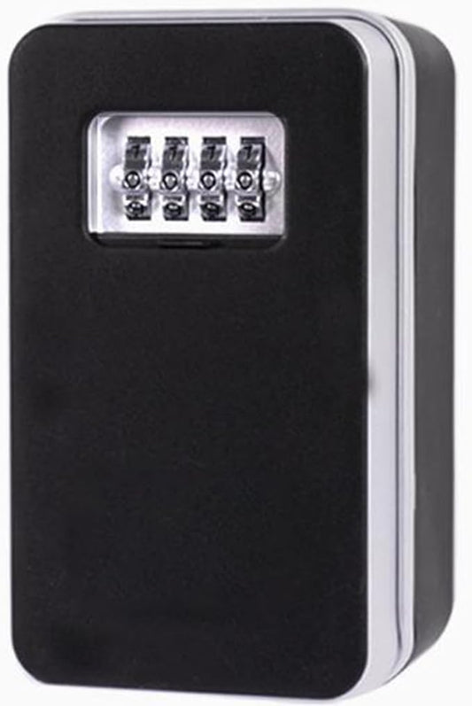 "Weerbestendige key lock box voor buiten, robuust en instelbare code, biedt beveiliging voor meerdere sleutels."