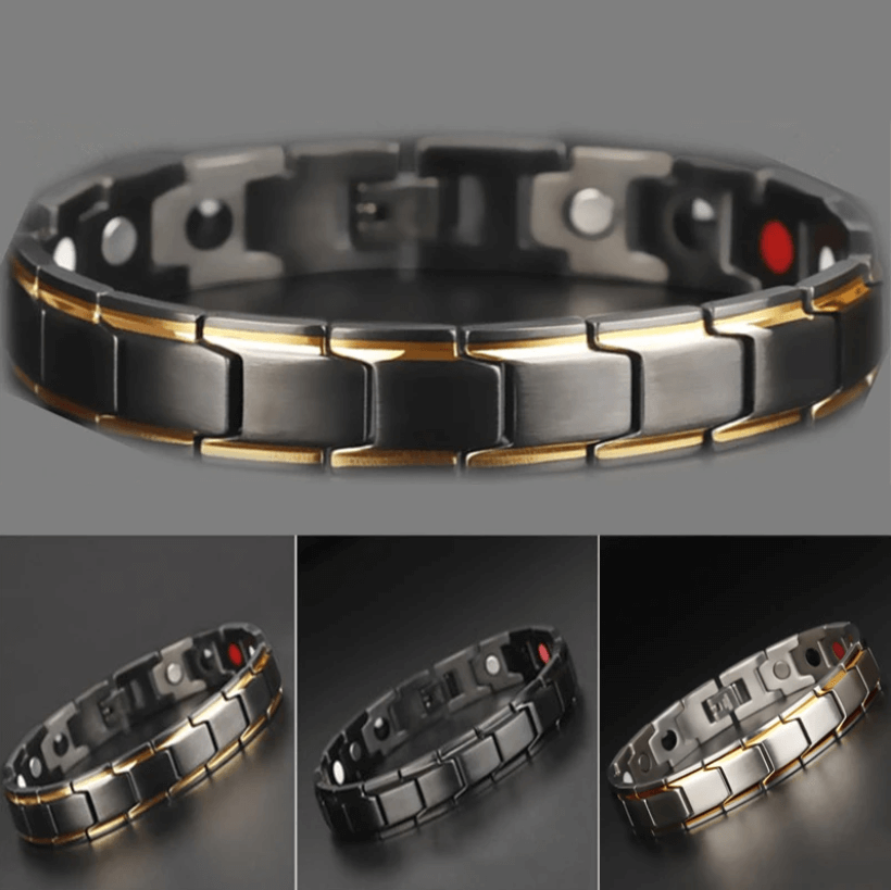 Modern design van de CoreFlex magnetische armband; een unisex sieraad van duurzaam roestvrij staal.