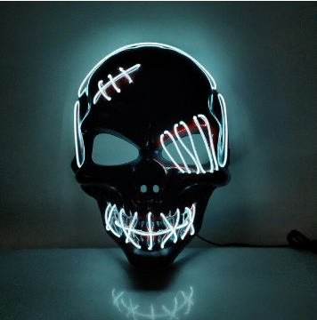 Uniek LED Vendetta masker voor een mysterieuze en indrukwekkende aanwezigheid op elk themafeest.